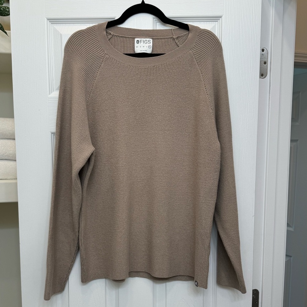 Figs Knit Tan Sweater Size XL